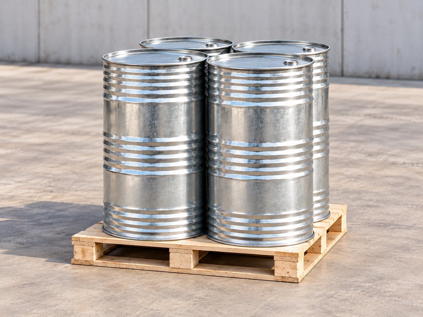 Drums on a pallet packaging reference