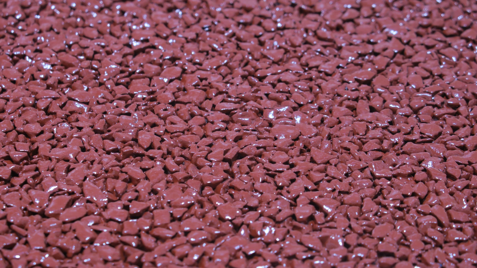 Red colored asphalt surface