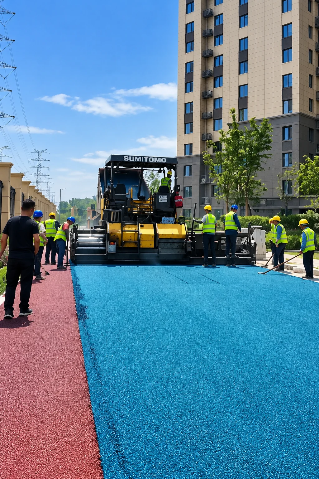 Colored urban pavement application reference