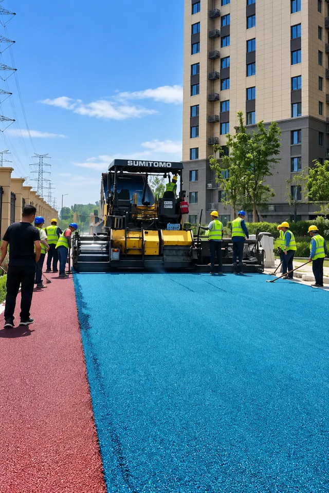Colored hot-mix asphalt paving 4