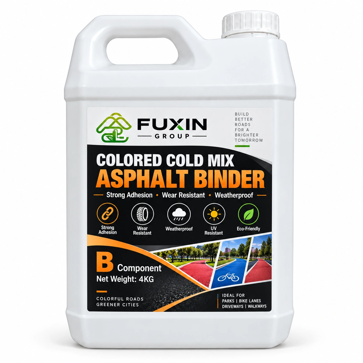 FUXIN Cold-Mix Colored Asphalt Binder — B component packaging